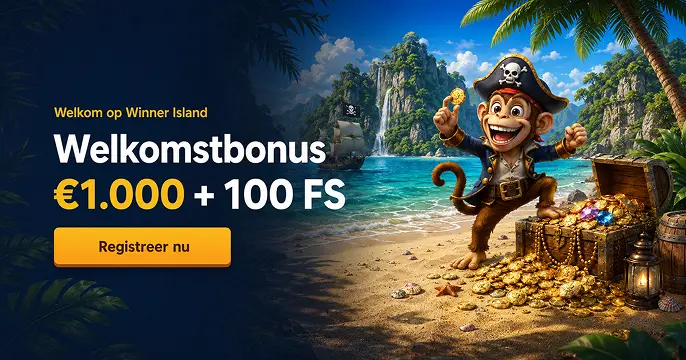 Winner Island welkomstbonus €1.000 + 100 FS